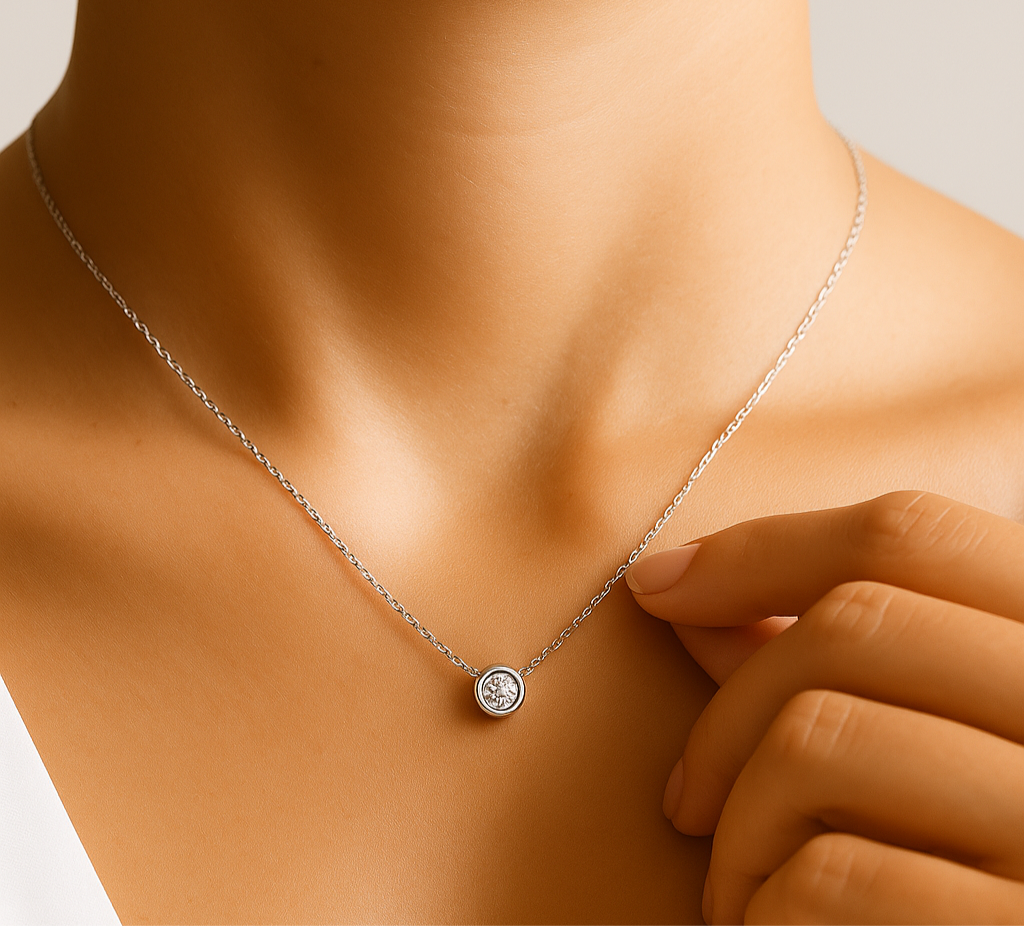 Ethereal Solitaire Necklace