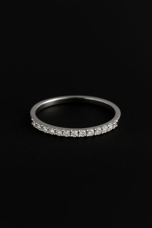 Ethereal Whisper Half Eternity Band