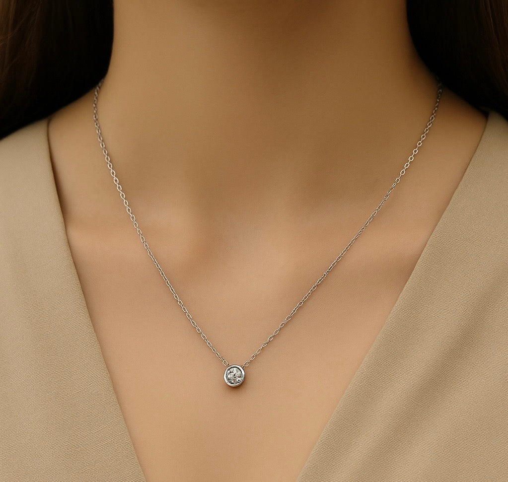 Ethereal Solitaire Necklace